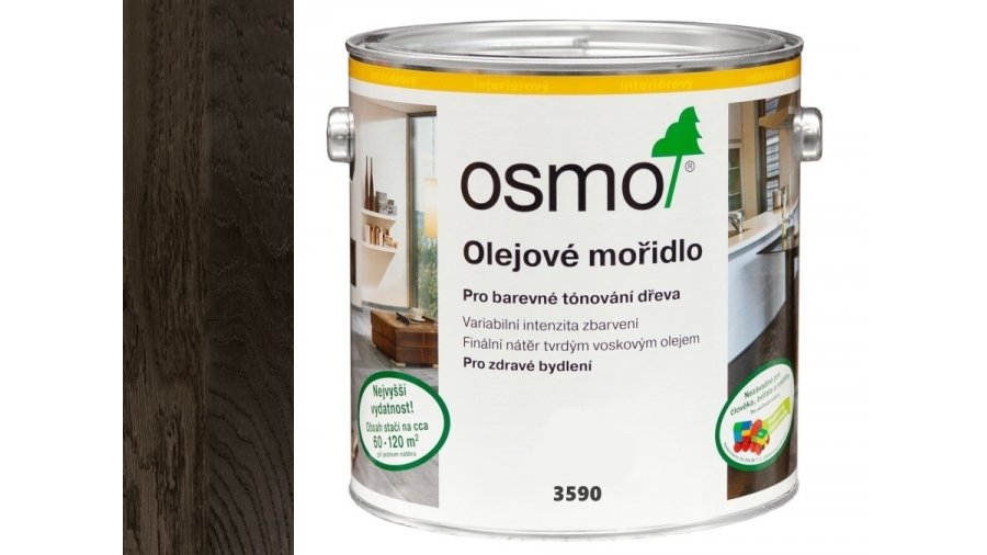 OSMO 3590 Černé olejové mořidlo 2,5 l