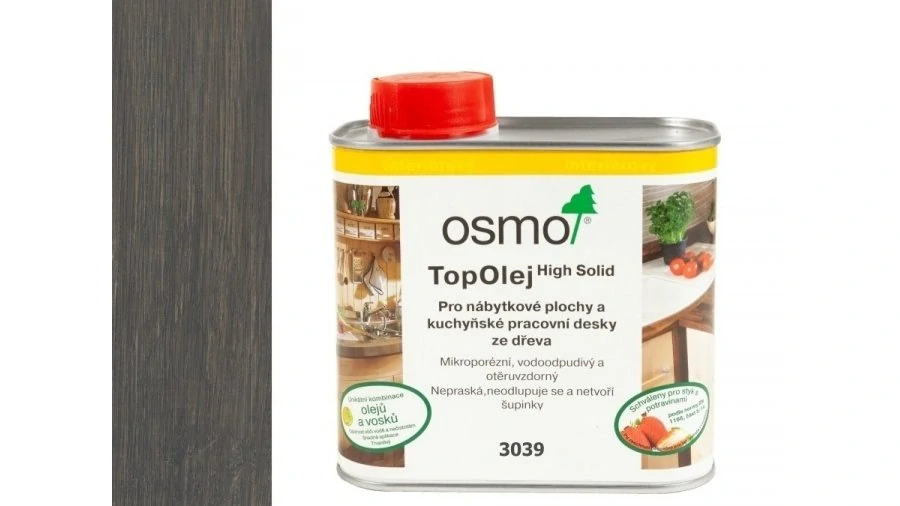 Osmo 3039 Top Olej Grafit – polomat pro kuchyňské pracovní desky, 0,5 l