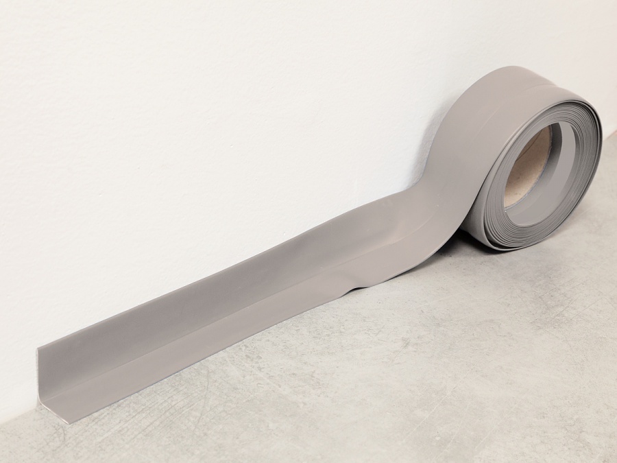 Fatra soklová PVC lišta 1363-281 šedo-hnědá – měkká, voděodolná, 32 × 32 mm (balení 40 m)