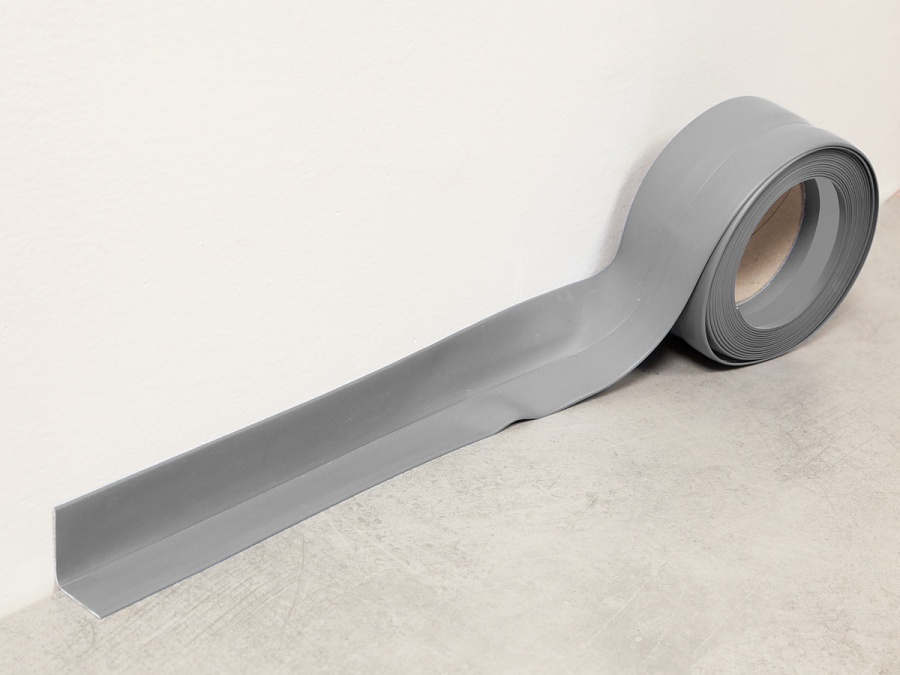 Fatra soklová PVC lišta 1363-280 šedá – měkká, voděodolná, 32 × 32 mm (balení 40 m)