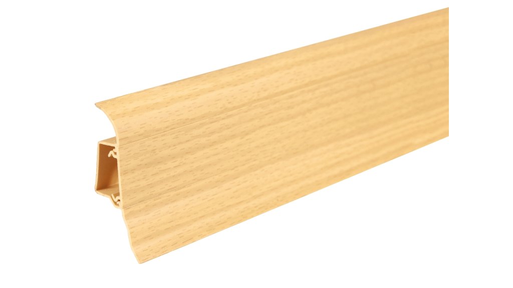 Soklová lišta pro kabely Döllken SLK 50 W136 Buk žlutý – 25 × 50 mm