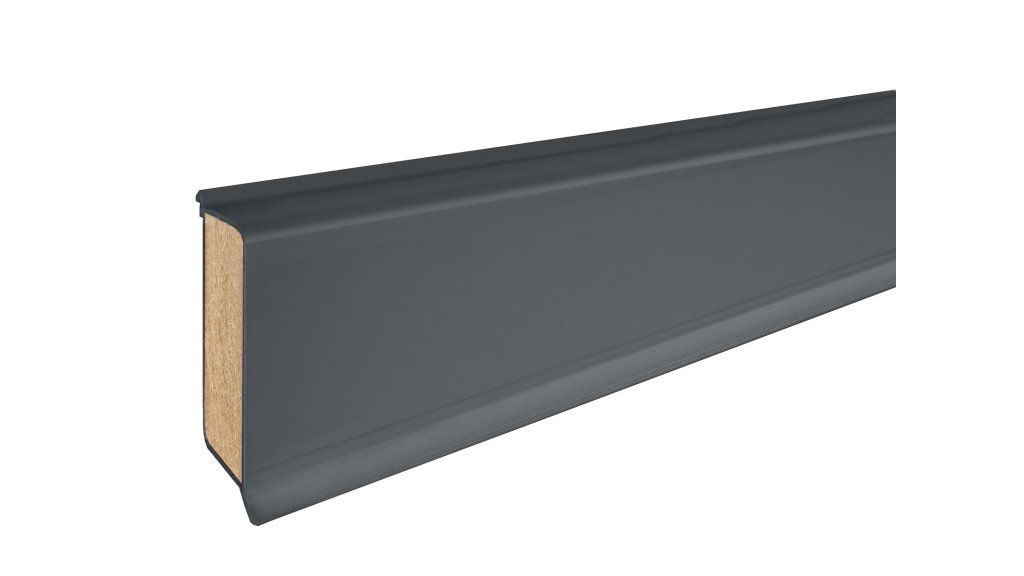 Jádrová soklová lišta CUBU flex life 40 – 1209 Antracit, 12,6 × 40 × 2500 mm