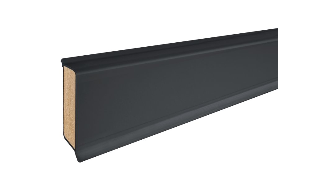 Jádrová soklová lišta CUBU flex life 40 – 1144 Černá, 12,6 × 40 × 2500 mm