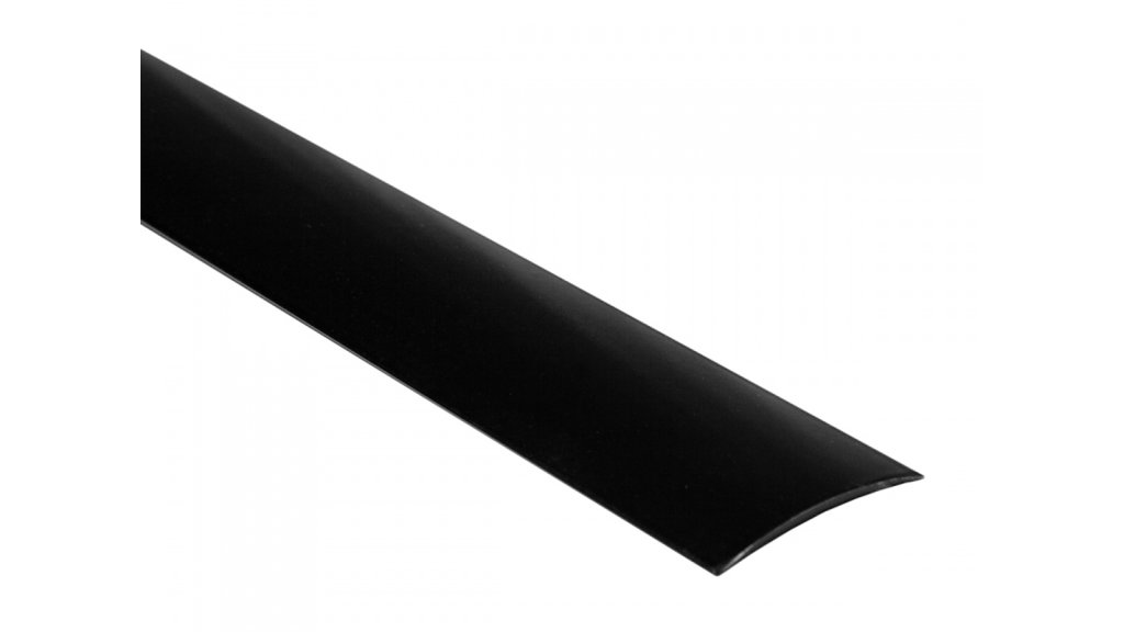 Přechodová lišta samolepicí oblá Profilteam – černá (RAL 9005, lakovaná) – 40 × 930 mm
