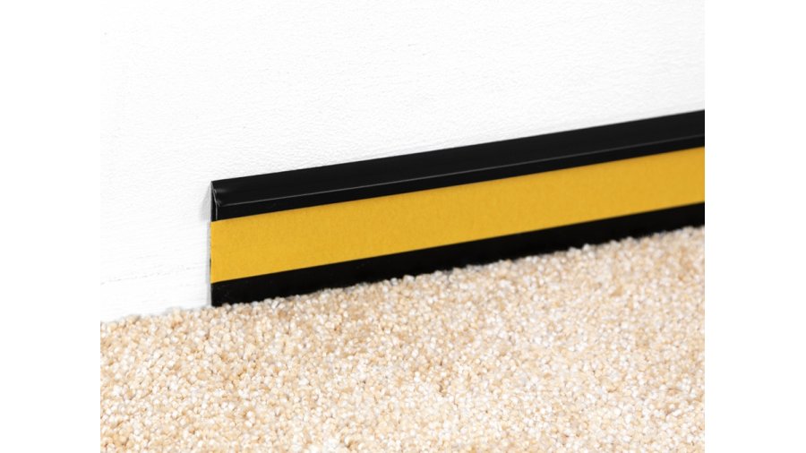 Kobercová soklová lišta – Černá 201, 52 × 13 × 2500 mm