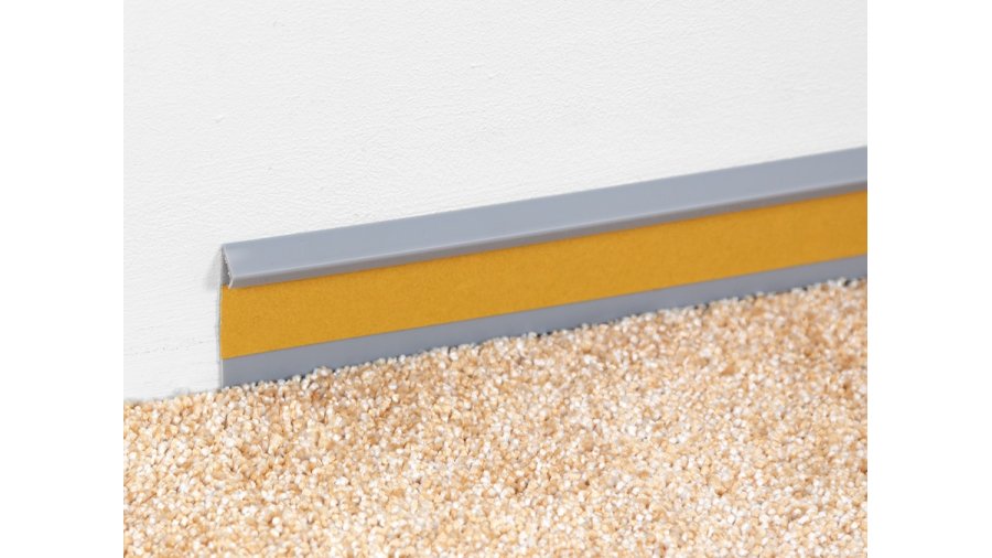 Kobercová soklová lišta – Šedá 207, 52 × 13 × 2500 mm