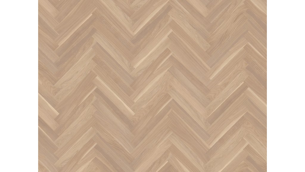 Dřevěná podlaha Dub White Baltic - rybí kost 70 × 470 mm, lak Live Matt