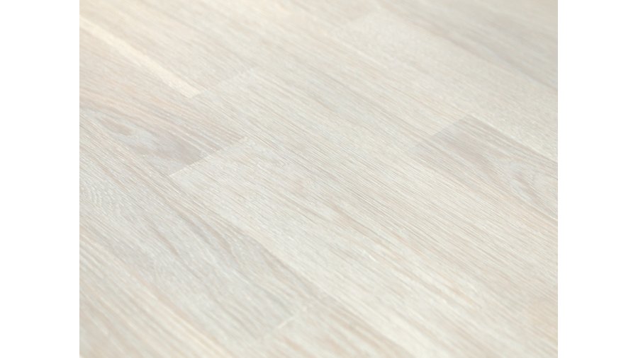 Dřevěná podlaha Designwood Dub bílý Concerto – 3-lamela, lak Live Pure
