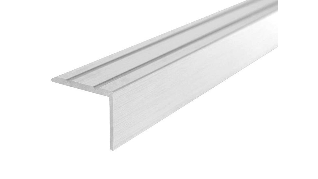 Schodová lišta samolepící Profilteam – Stříbrná E01, 25 × 20 × 1200 mm