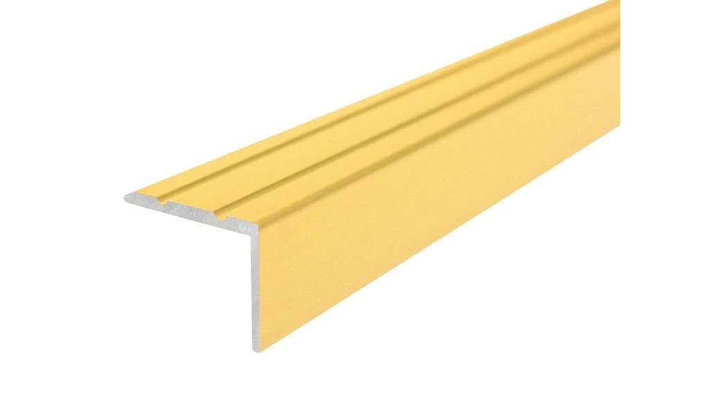 Schodová lišta samolepící Profilteam – Zlatá E00, 25 × 20 × 1200 mm