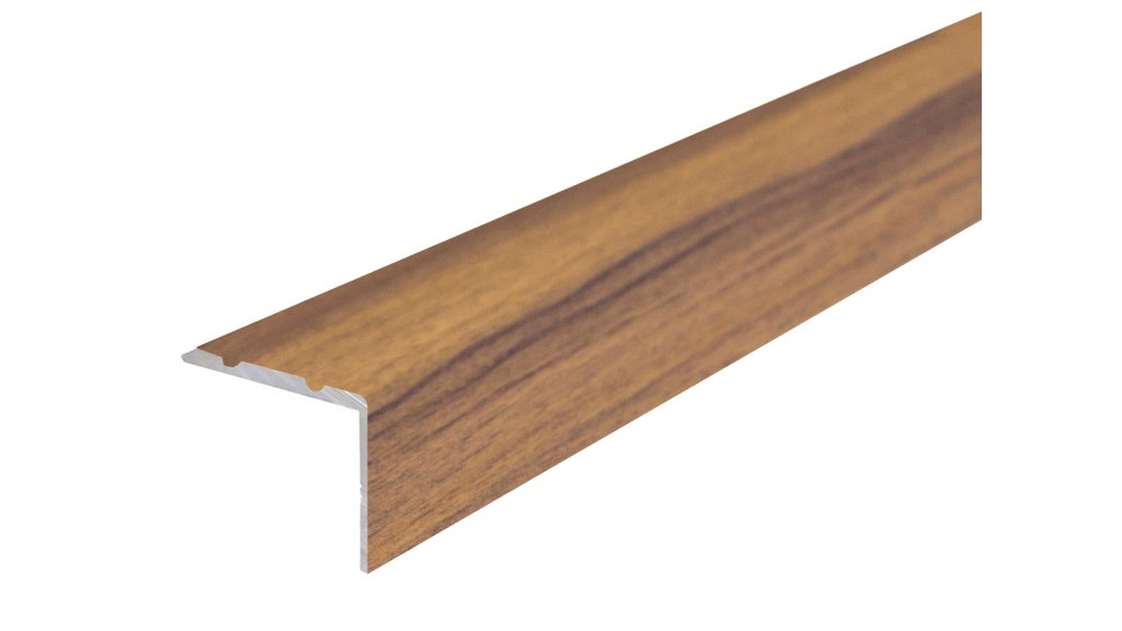 Schodová lišta samolepící Profilteam – Ořech P24, 25 × 20 × 1200 mm