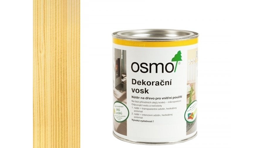 OSMO 3101 Bezbarvý – dekorační vosk transparent 0,75 l