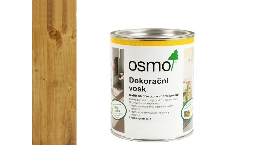 Osmo 3123 Zlatý javor – dekorační vosk transparent 0,75 l