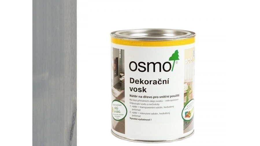 OSMO 3119 Hedvábně šedý dekorační vosk transparent 0,75 l