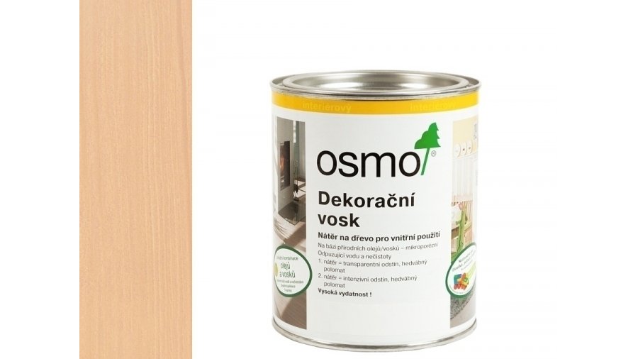 OSMO 3102 Buk lehce pařený dekorační vosk 0,75 l