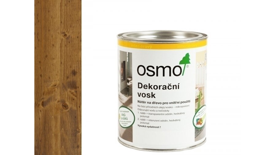 OSMO 3143 Koňak – dekorační vosk transparent 0,75 l