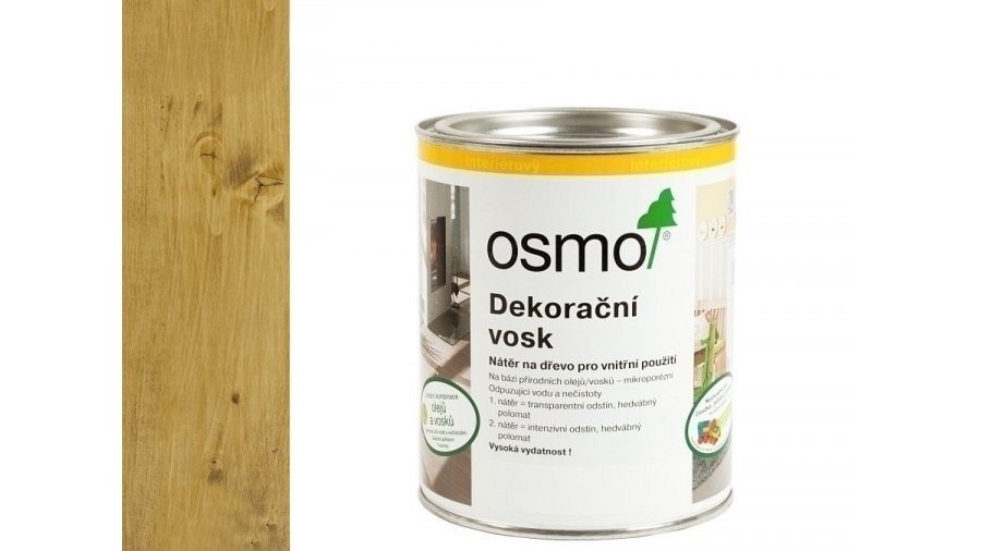 OSMO 3164 Dub – dekorační vosk transparent 0,75 l