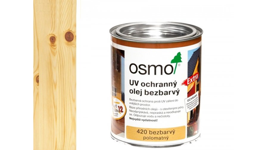 Osmo 420 Extra UV ochranný olej polomat 0,75 l