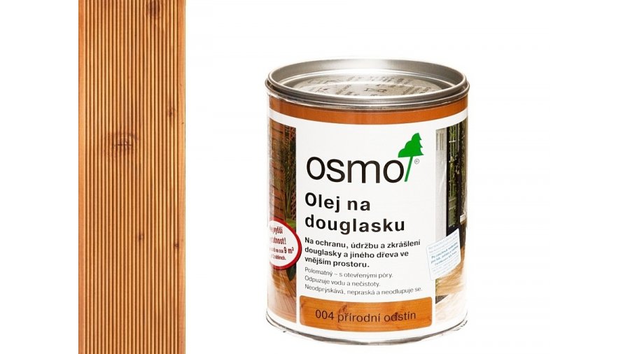 Osmo 004 Douglaska olej na dřevěné terasy 0,75 l – pigmentovaný terasový olej