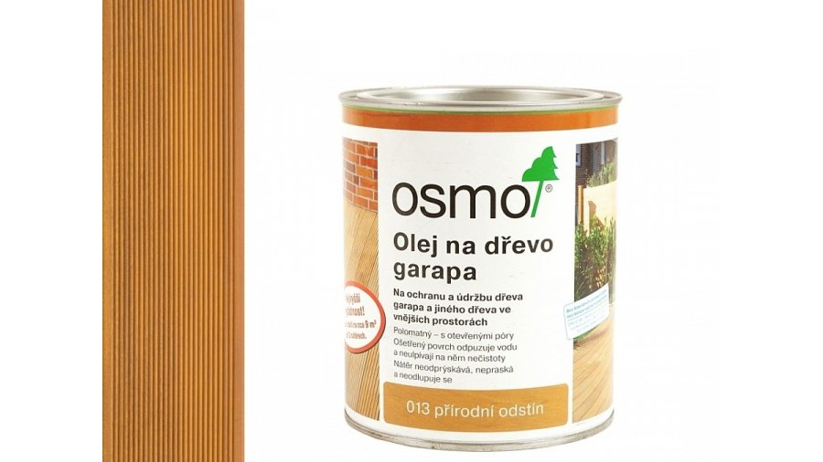 OSMO 013 Garapa olej na dřevěné terasy 0,75 l – pigmentovaný terasový olej