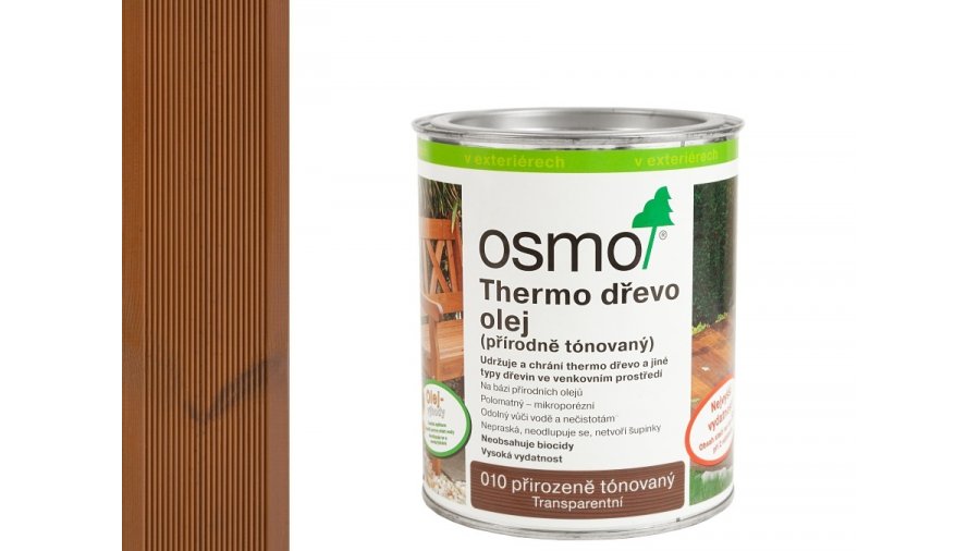 Osmo 010 Thermo olej na dřevěné terasy 0,75 l – pigmentovaný terasový olej