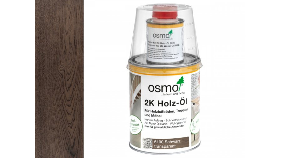 Osmo 6190 2K Olej na dřevo Černý mat 1 l