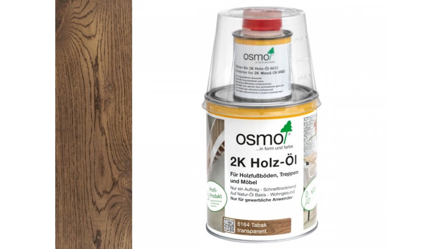 Osmo 6164 2K Olej na dřevo Tabák mat 1 l