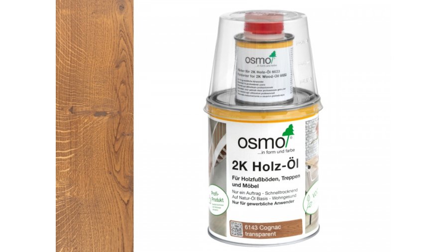 Osmo 6143 2K Olej na dřevo Koňak mat 1 l
