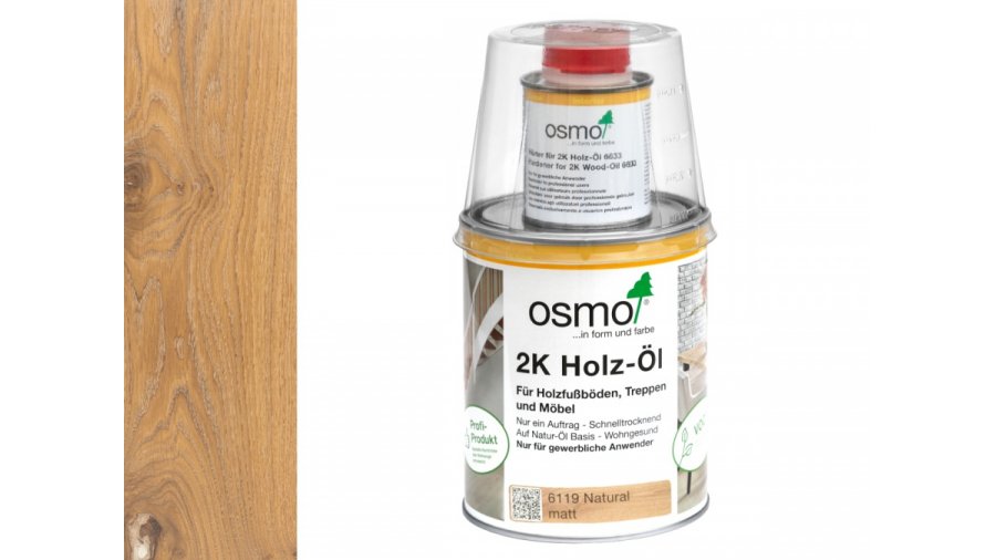 Osmo 6119 2K Olej na dřevo Natural mat 1 l