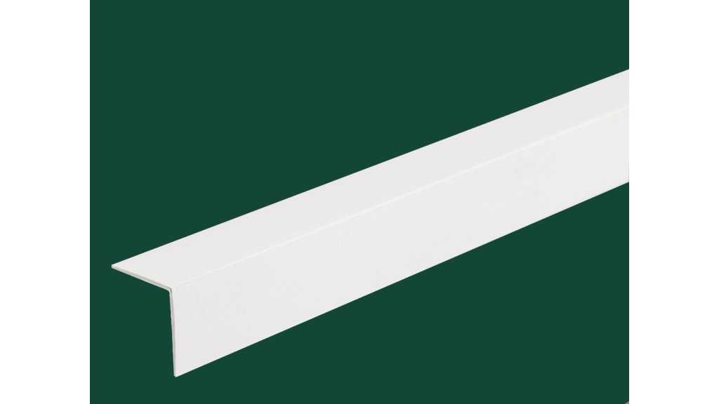 PVC ochranný roh na zeď Profilteam – Bílý, 20 × 20 × 2700 mm