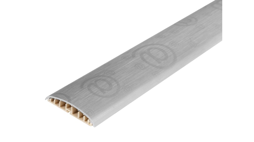 Přechodová lišta pro kabely Volta – Stříbrná 62 (motiv @), 74 × 2000 mm
