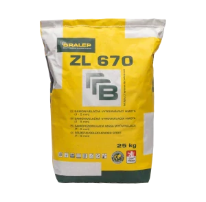 Základní samonivelační vyrovnávací hmota, šedé barvy,  pro tloušťku vrstvy 1 – 5 mm BRALEP ZL 670