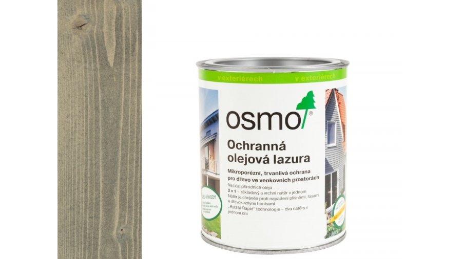 OSMO 1142 Stříbrný grafit olejová lazura Effekt 0,75 l