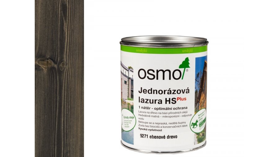 OSMO 9271 Ebenové dřevo HS Plus jednorázová lazura 0,75 l
