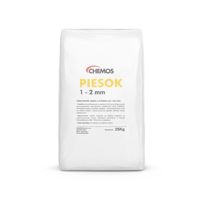 Chemos ostrý křemičitý písek 1 - 2 mm , 25 kg
