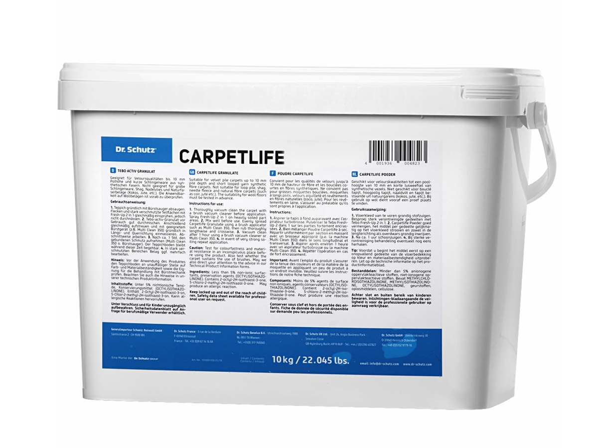 Dr. Schutz Carpetlife – granulát na suché čištění koberců 10 kg