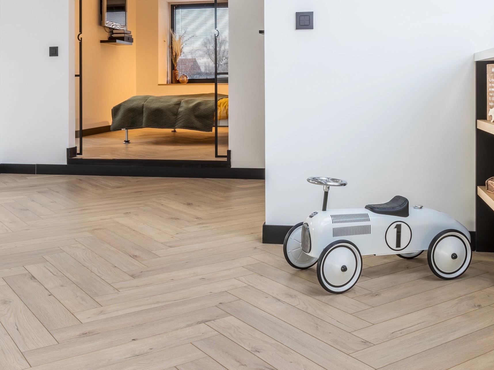 Vinylová podlaha lepená COREtec Flexile Herringbone Forest