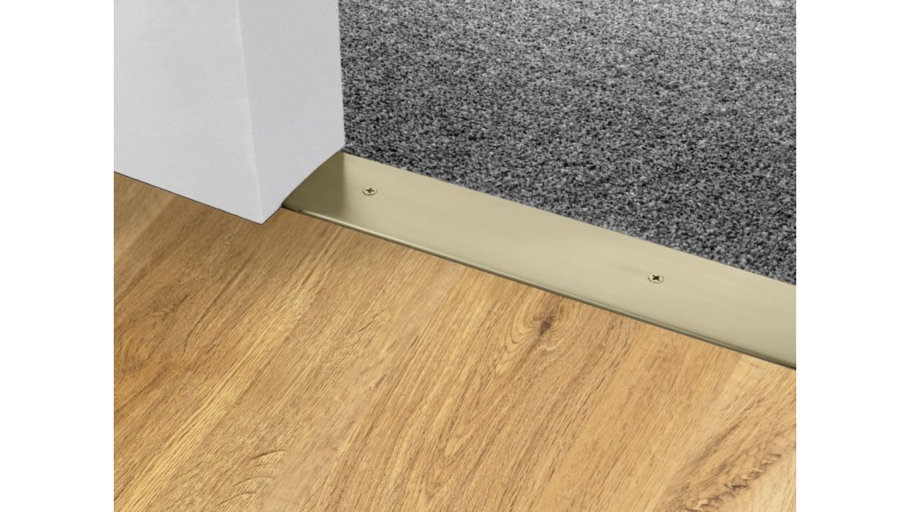 Přechodová lišta šroubovací oblá Profilteam – Šampaň E02 – 100 × 1000 mm (extra široká)