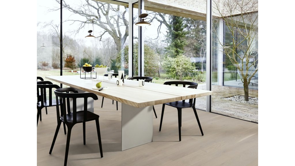 Dřevěná podlaha Dub Gray Harmony Animoso - prkno 2V, lak Live Pure