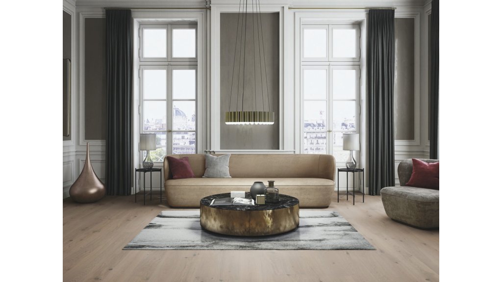 Dřevěná podlaha Dub Sand Animoso - prkno 2V, olej Live Natural