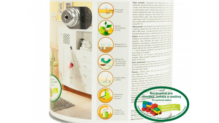 Osmo 3138 Mahagon – dekorační vosk transparent 0,75 l