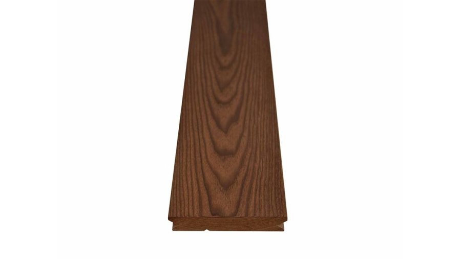 Terasové prkno Jasan Thermowood Clip 20 × 140 × 2400 mm – hladká strana