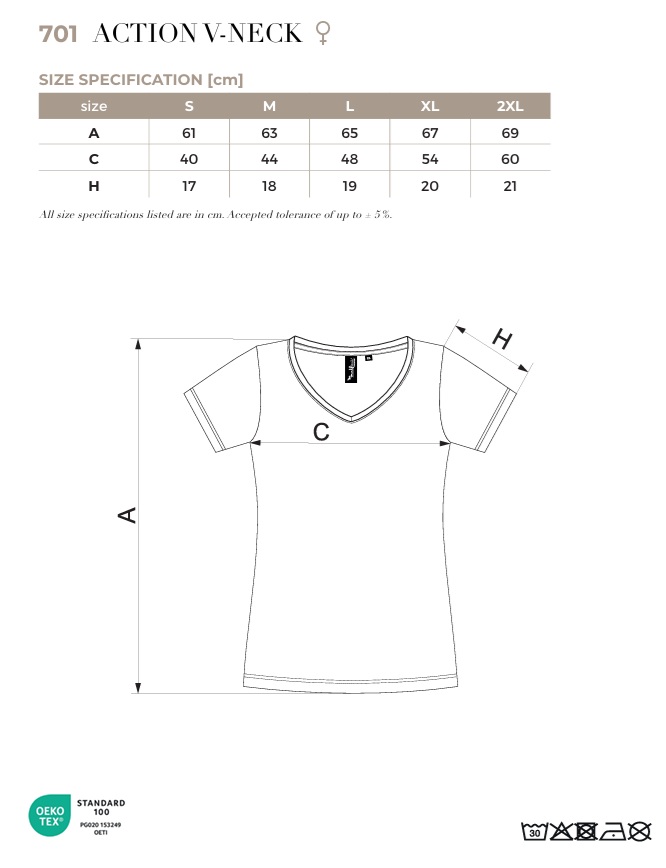 Tričko dámské Action V-neck