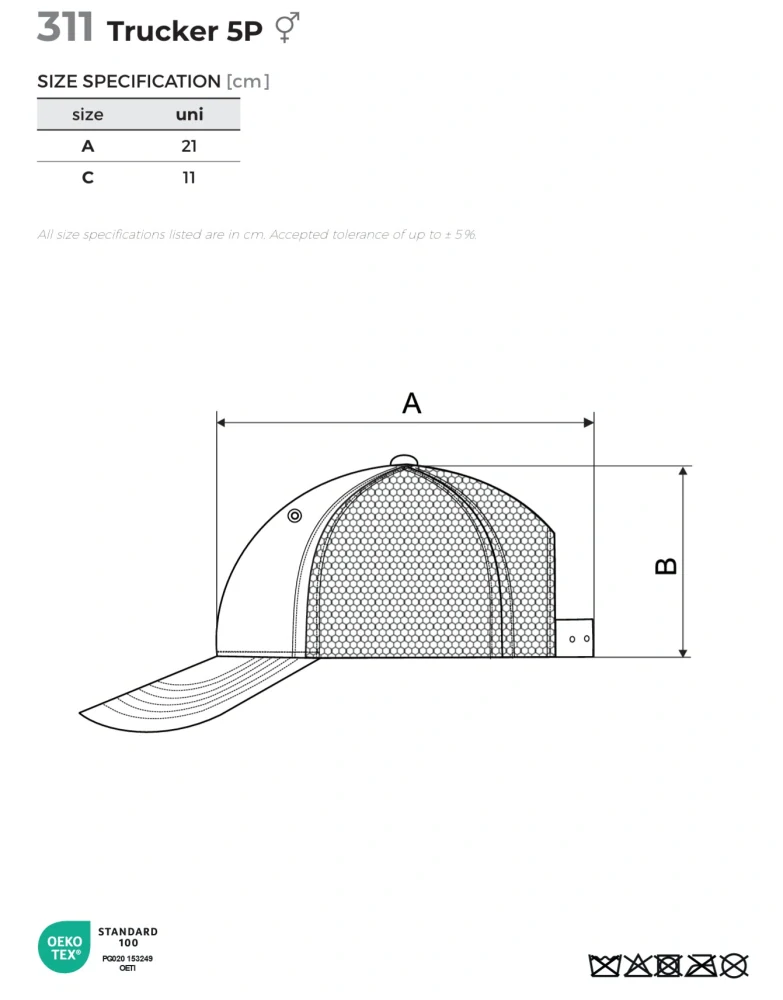 Čepice unisex Trucker 5P