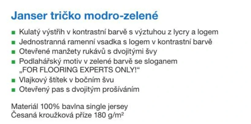 Pánské tričko modro - zelené