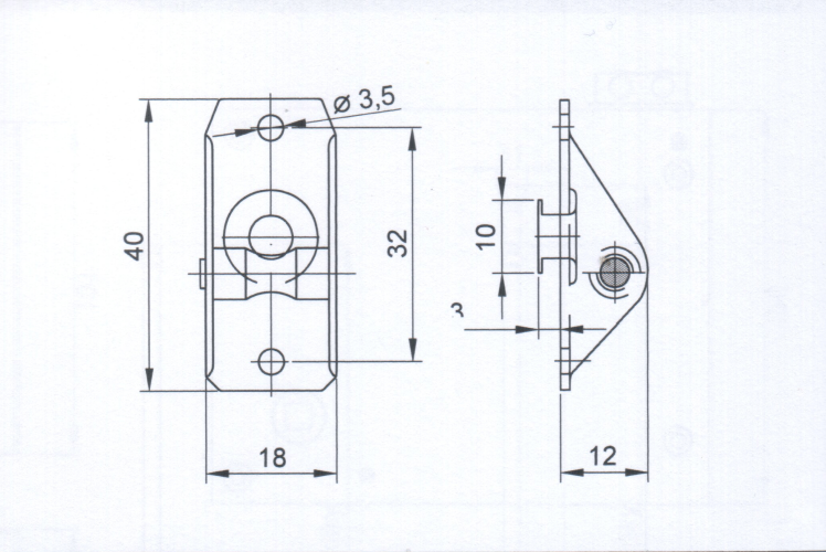 Kladka šnůry kovová