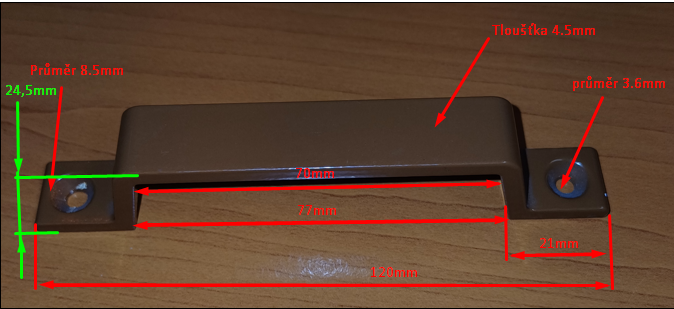 Madlo AL s pružinovou protiváhou