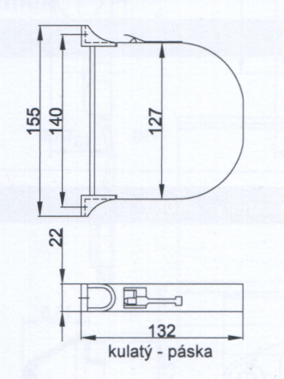 Samonavíječ pásky 14mm venkovní rolety - kulatý
