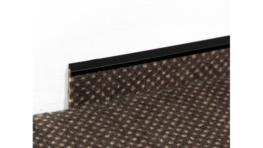 Kobercová soklová lišta – Černá 201, 52 × 13 × 2500 mm