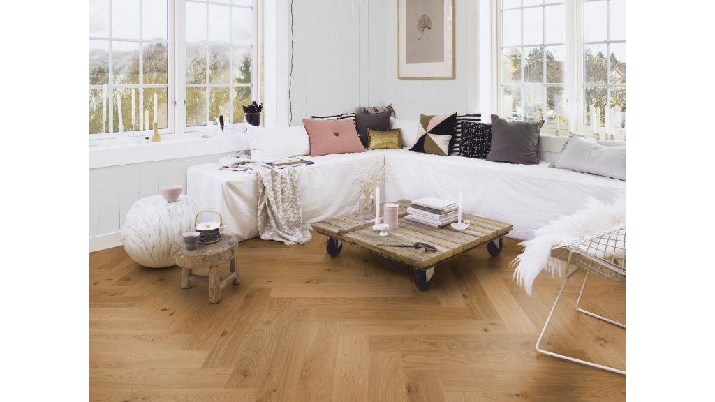 Dřevěná podlaha Arbor Dune HB Herringbone – olej, 10,5 × 137 × 790 mm, V4